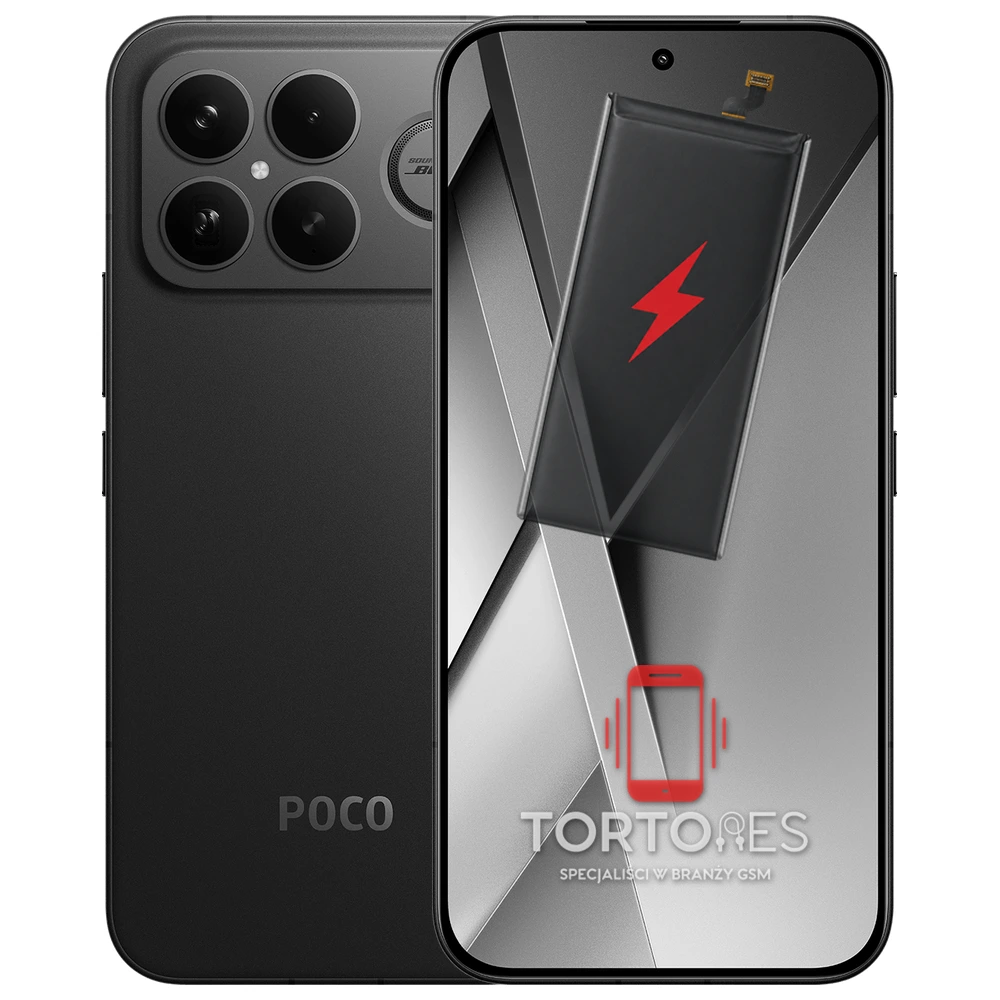 POCO F8 Ultra z ilustracją baterii - wymiana baterii