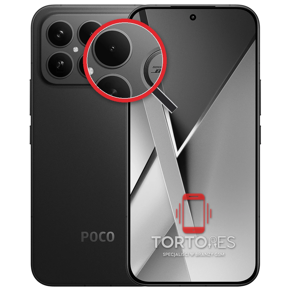 POCO F8 Ultra z lupą na tylnych aparatach - wymiana tylnej kamery