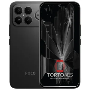 POCO F8 Ultra z ilustracją pękniętego wyświetlacza - wymiana zbitego wyświetlacza