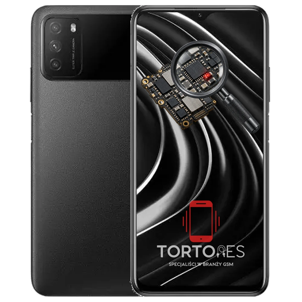 POCO M3 z symbolem diagnostyki - diagnoza telefonu