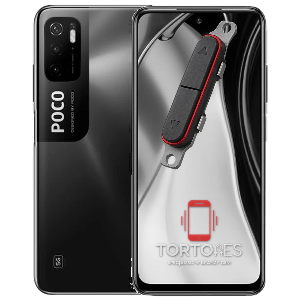 POCO M3 Pro 5G z symbolem przycisków - naprawa przycisków włączania i głośności