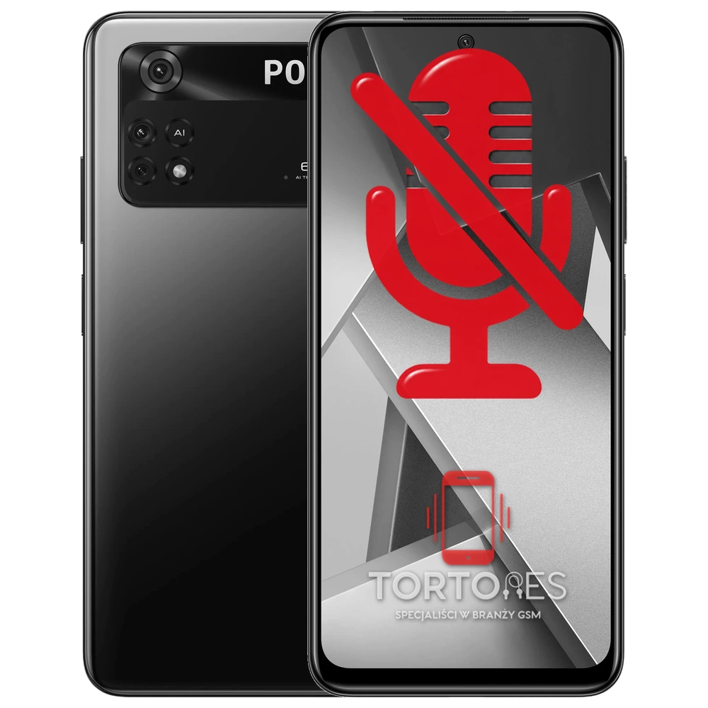 POCO M4 Pro z symbolem mikrofonu - naprawa mikrofonu