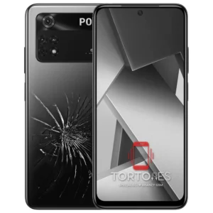 POCO M4 Pro z ilustracją pękniętej tylnej klapki - wymiana zbitej klapki