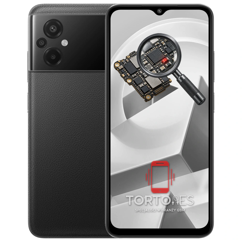 POCO M5 z symbolem diagnostyki - diagnoza telefonu