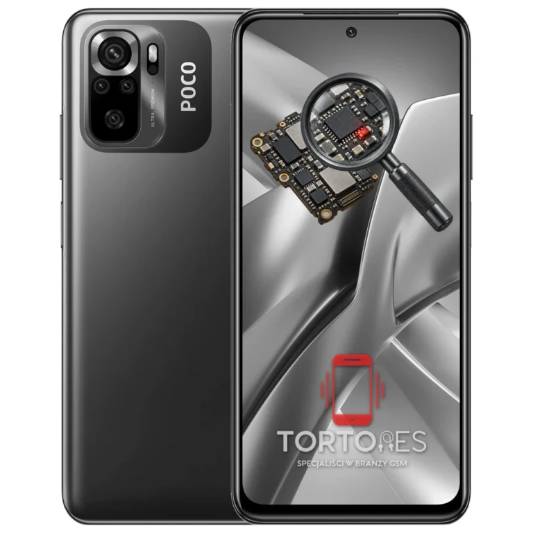 POCO M5s z symbolem diagnostyki - diagnoza telefonu