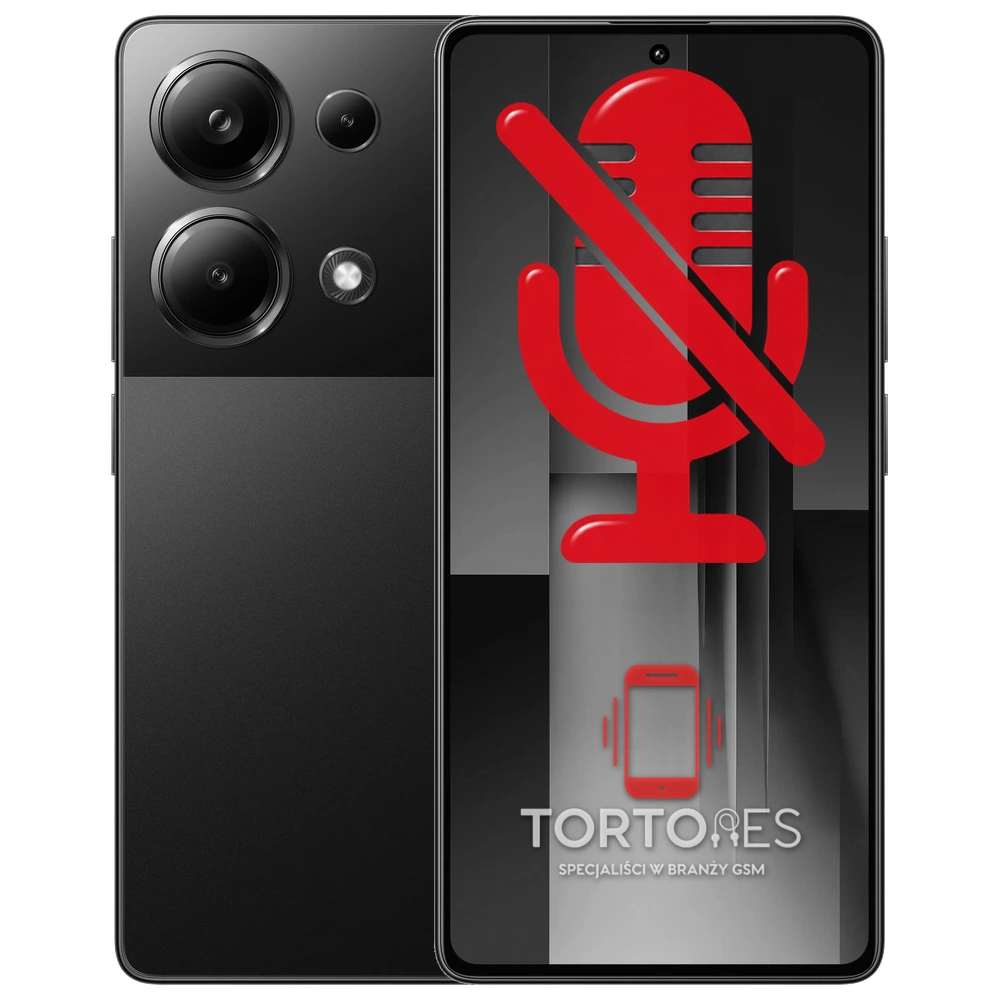 POCO M6 Pro z symbolem mikrofonu - naprawa mikrofonu