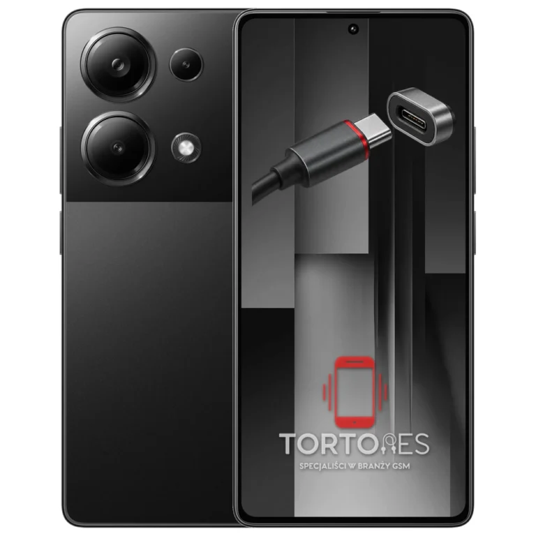 POCO M6 Pro z ilustracją złącza ładowania - naprawa złącza ładowania
