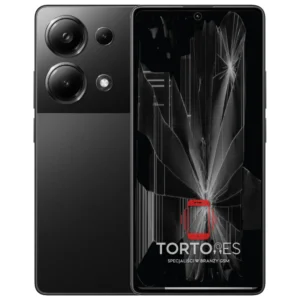 POCO M6 Pro z ilustracją pękniętego wyświetlacza - wymiana zbitego wyświetlacza