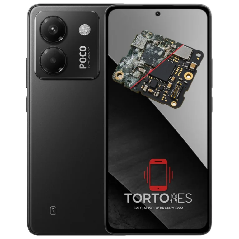 POCO M7 Pro 5G z ilustracją zalania - czyszczenie po zalaniu