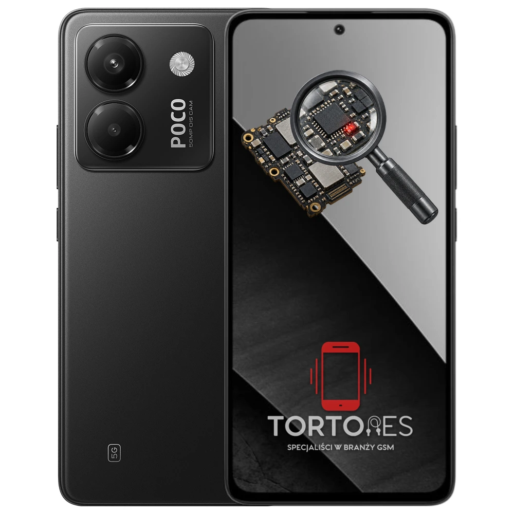 POCO M7 Pro 5G z symbolem diagnostyki - diagnoza telefonu