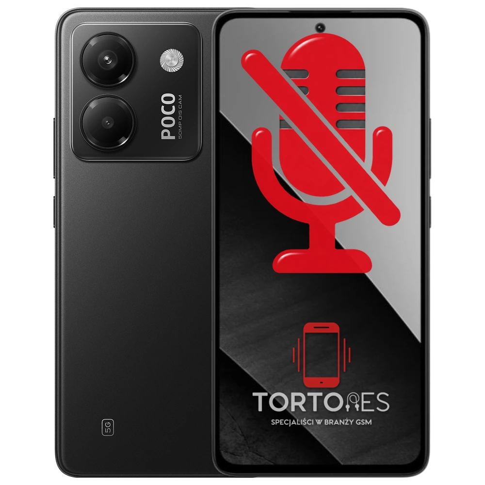 POCO M7 Pro 5G z symbolem mikrofonu - naprawa mikrofonu