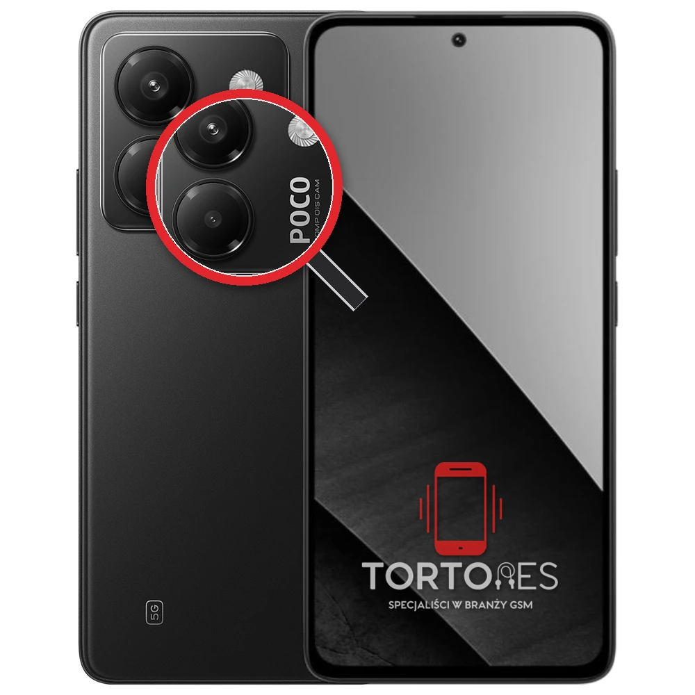 POCO M7 Pro 5G z lupą na tylnych aparatach - wymiana tylnej kamery