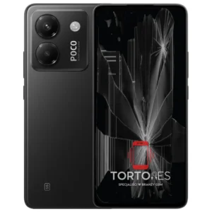 POCO M7 Pro 5G z ilustracją pękniętego wyświetlacza - wymiana zbitego wyświetlacza
