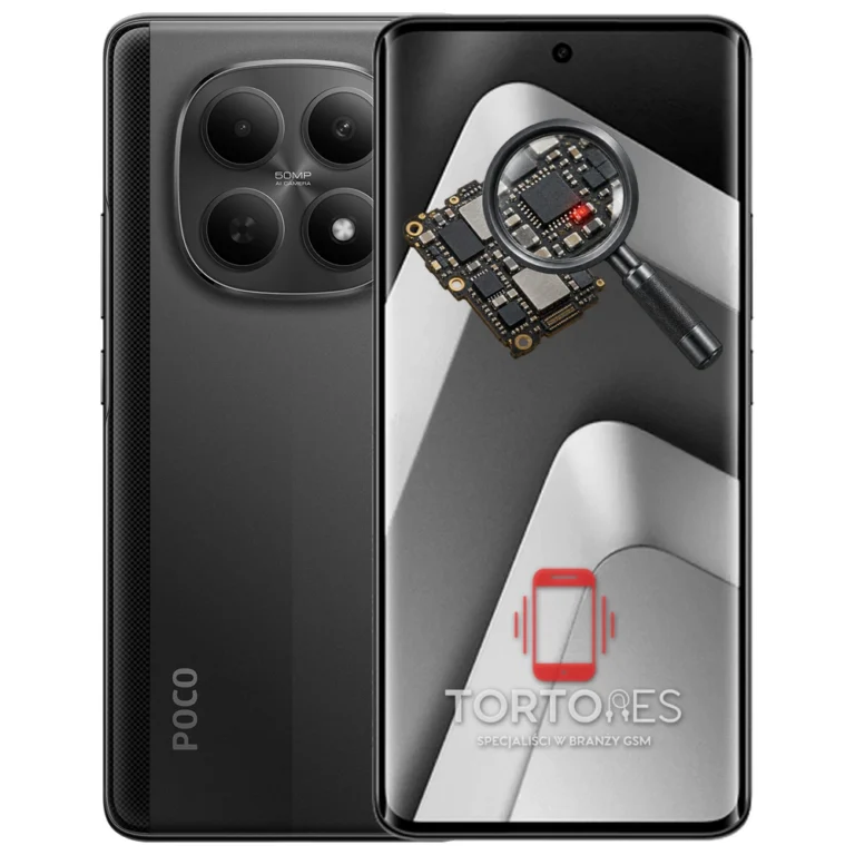 POCO M8 5G z symbolem diagnostyki - diagnoza telefonu