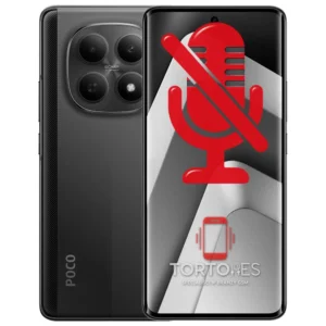 POCO M8 5G z symbolem mikrofonu - naprawa mikrofonu