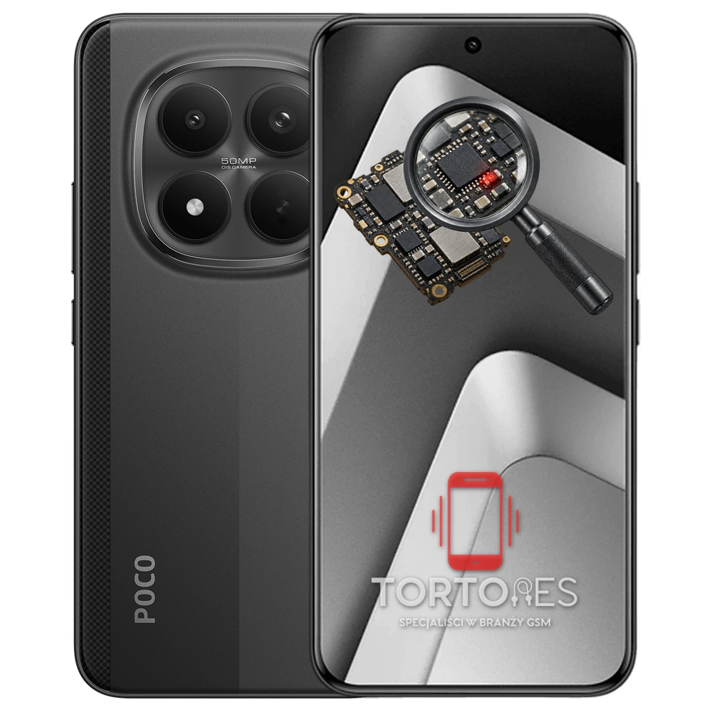 POCO M8 Pro 5G z symbolem diagnostyki - diagnoza telefonu