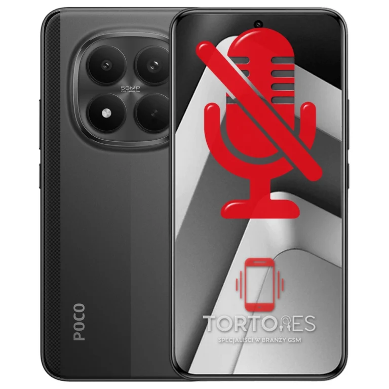 POCO M8 Pro 5G z symbolem mikrofonu - naprawa mikrofonu