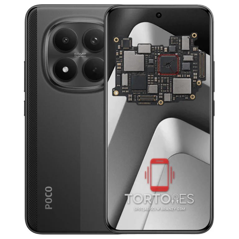 POCO M8 Pro 5G z ilustracją płyty głównej - naprawa płyty głównej