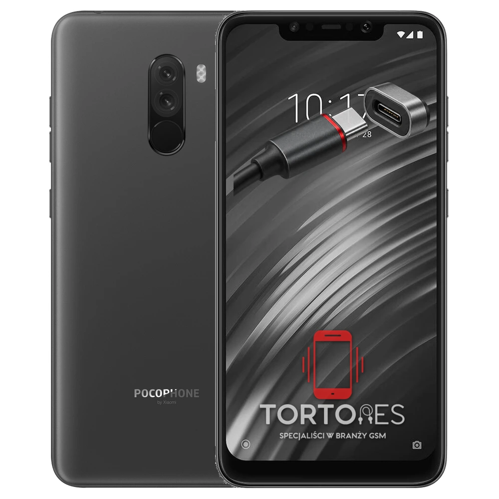 POCOPHONE F1 z ilustracją złącza ładowania - naprawa złącza ładowania