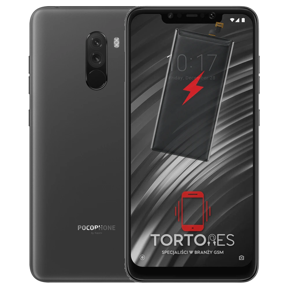 POCOPHONE F1 z ilustracją baterii - wymiana baterii
