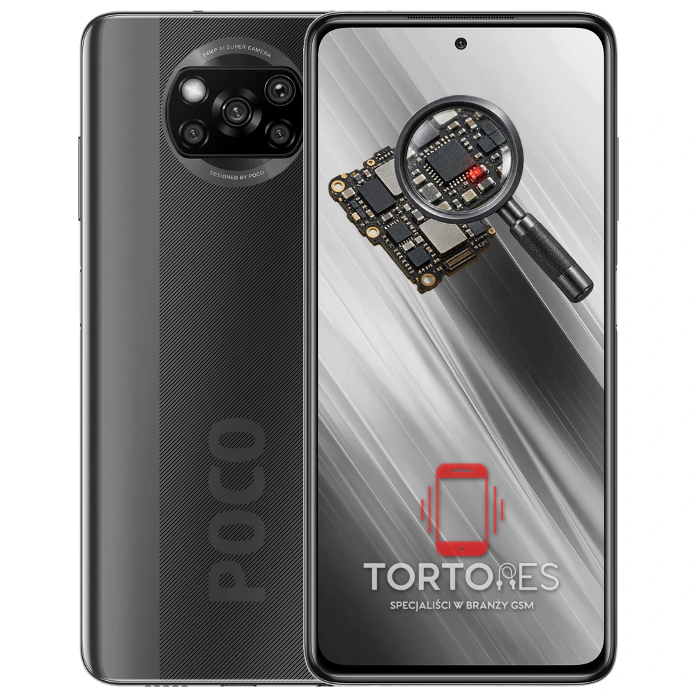 POCO X3 NFC z symbolem diagnostyki - diagnoza telefonu
