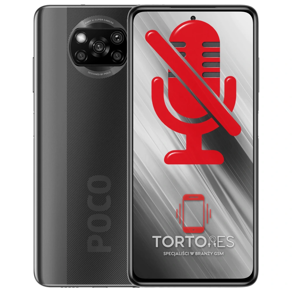 POCO X3 NFC z symbolem mikrofonu - naprawa mikrofonu