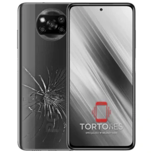 POCO X3 NFC z ilustracją pękniętej tylnej klapki - wymiana zbitej klapki