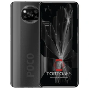 POCO X3 NFC z ilustracją pękniętego wyświetlacza - wymiana zbitego wyświetlacza