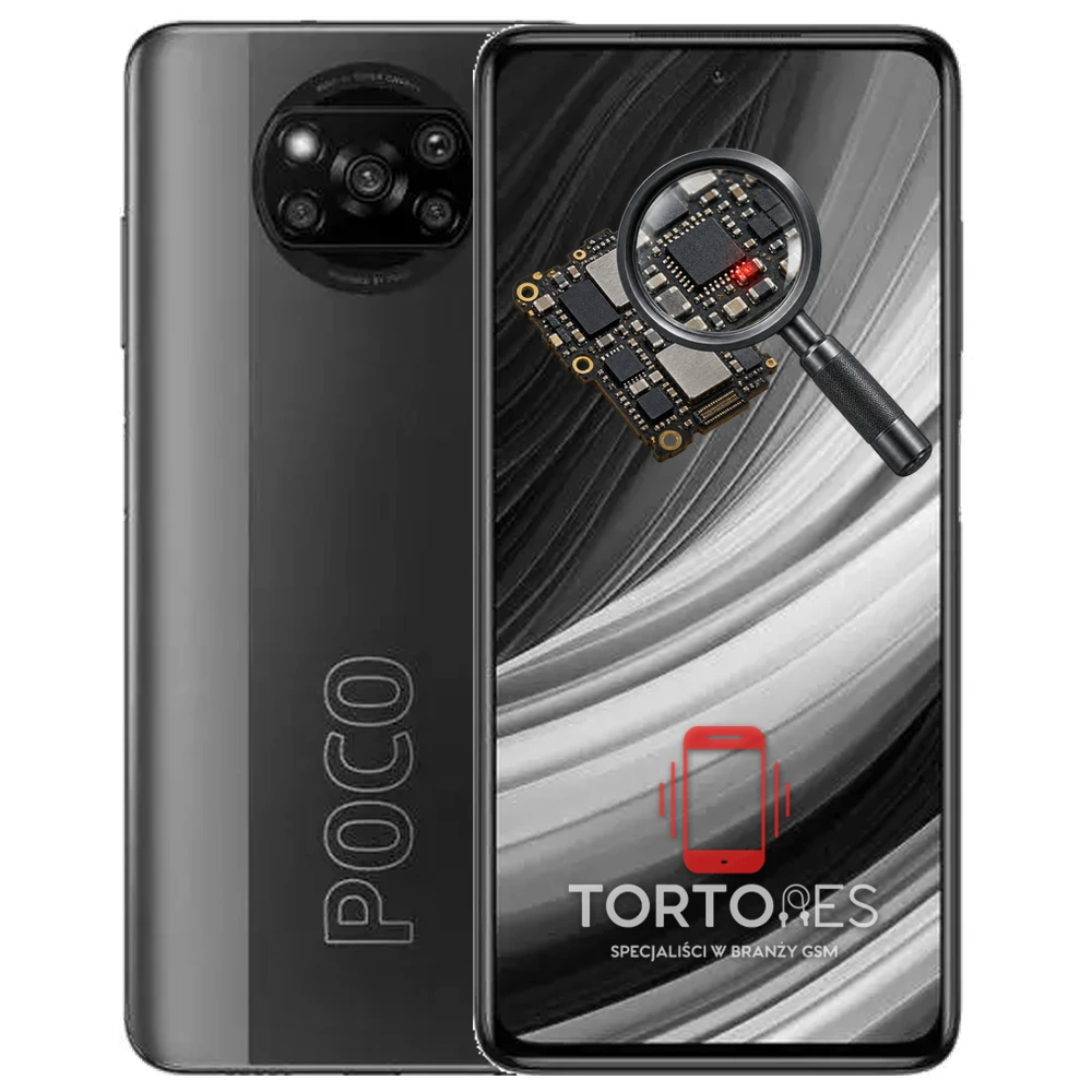 POCO X3 Pro z symbolem diagnostyki - diagnoza telefonu