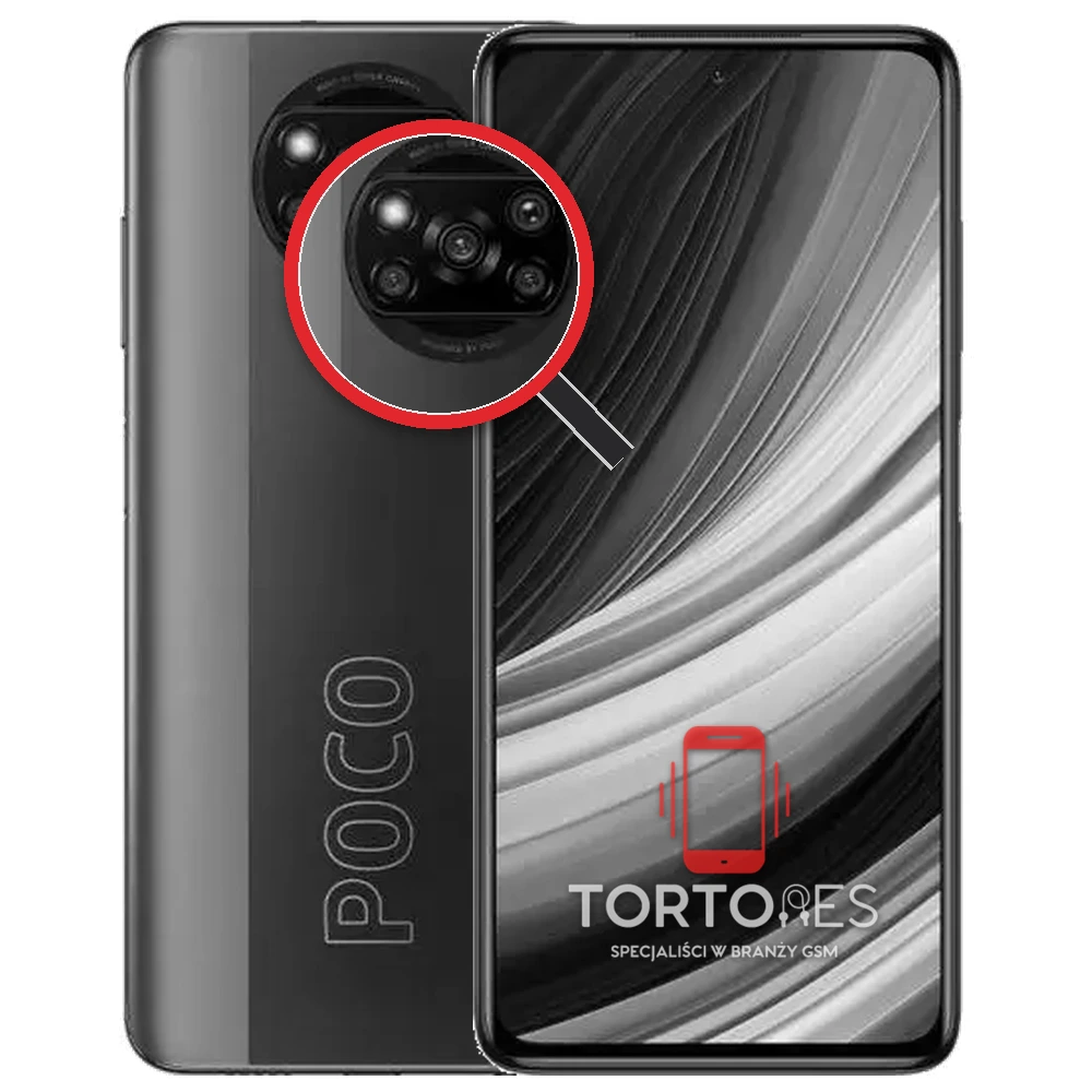 POCO X3 Pro z lupą na tylnych aparatach - wymiana tylnej kamery