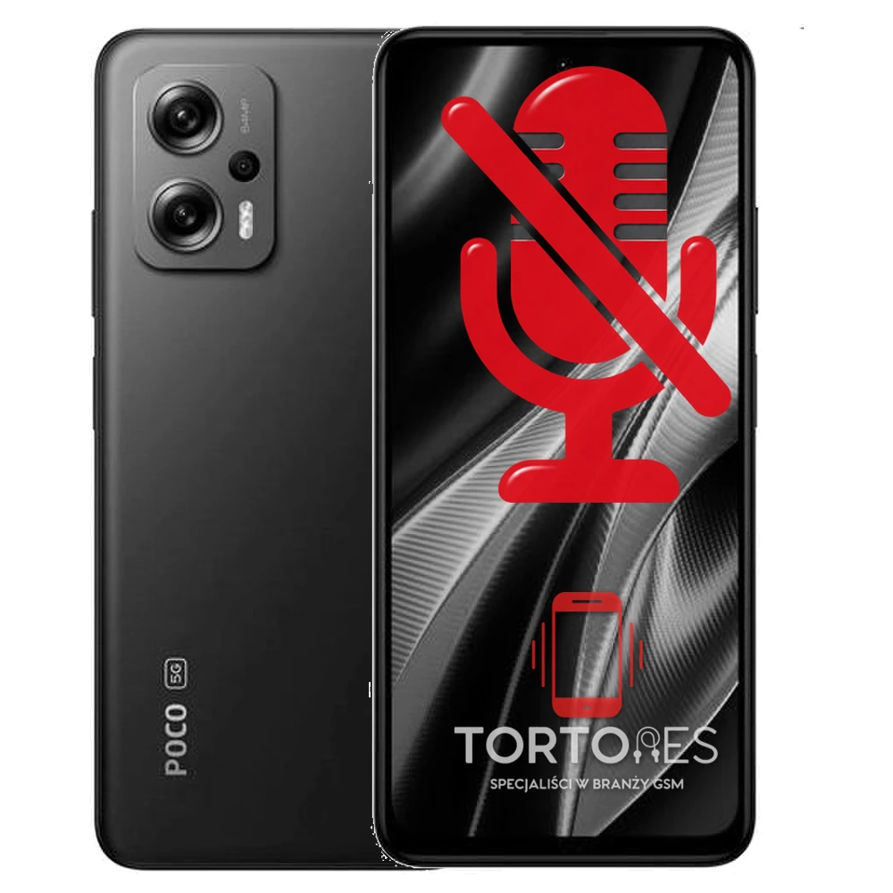 POCO X4 GT z symbolem mikrofonu - naprawa mikrofonu