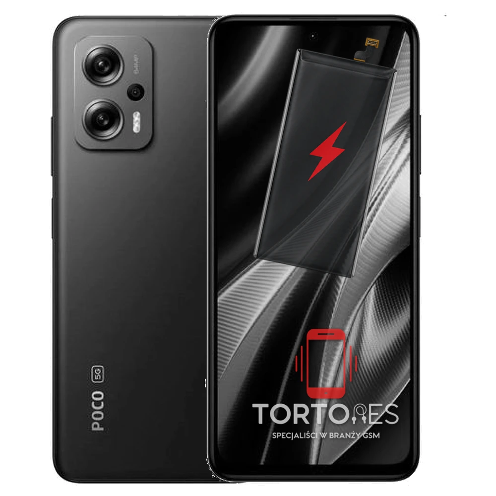 POCO X4 GT z ilustracją baterii - wymiana baterii