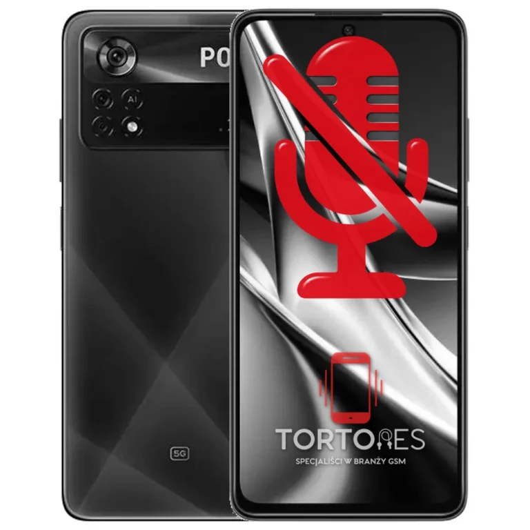 POCO X4 Pro 5G z symbolem mikrofonu - naprawa mikrofonu