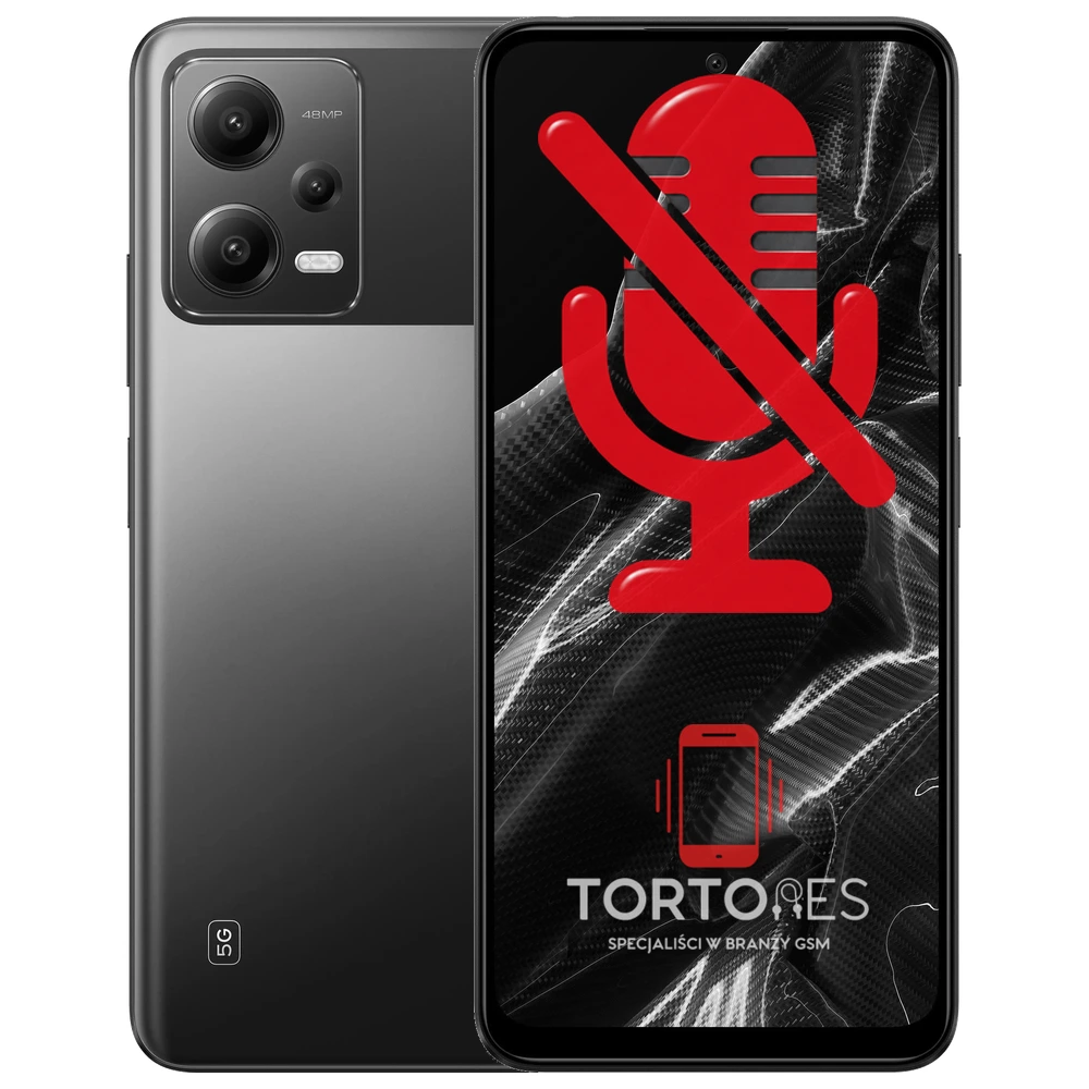 POCO X5 5G z symbolem mikrofonu - naprawa mikrofonu