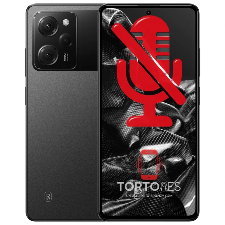 POCO X5 Pro 5G z symbolem mikrofonu - naprawa mikrofonu