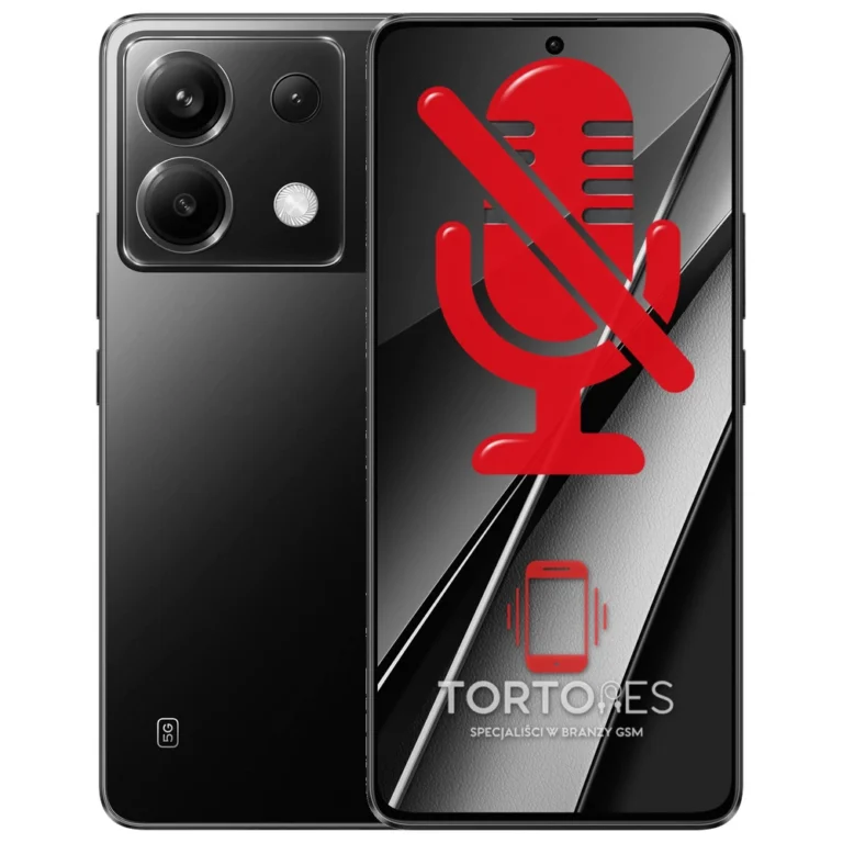 POCO X6 5G z symbolem mikrofonu - naprawa mikrofonu