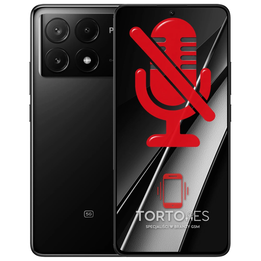 POCO X6 Pro z symbolem mikrofonu - naprawa mikrofonu