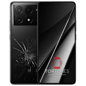 POCO X6 Pro z ilustracją pękniętej tylnej klapki - wymiana zbitej klapki