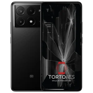 POCO X6 Pro z ilustracją pękniętego wyświetlacza - wymiana zbitego wyświetlacza