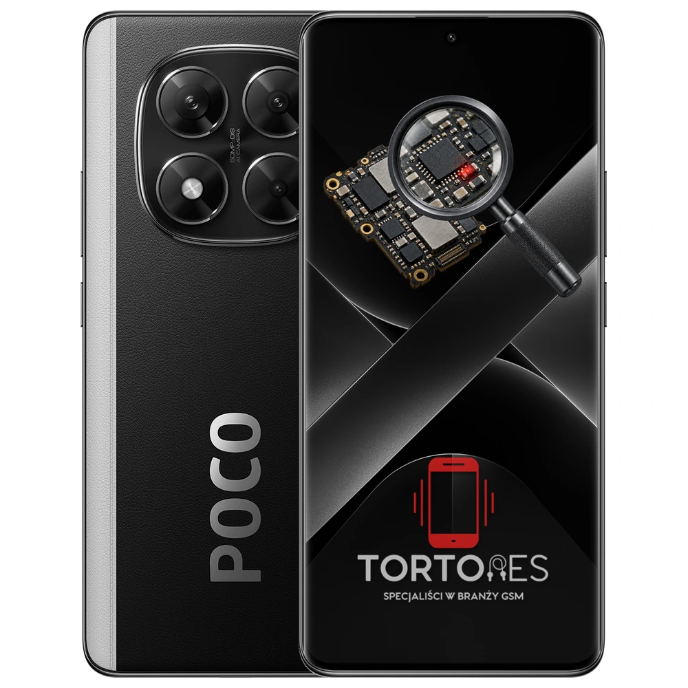 POCO X7 z symbolem diagnostyki - diagnoza telefonu