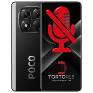 POCO X7 z symbolem mikrofonu - naprawa mikrofonu