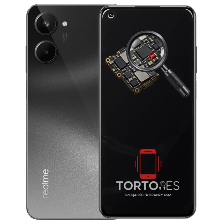 Realme 10 4G z symbolem diagnostyki - diagnoza telefonu