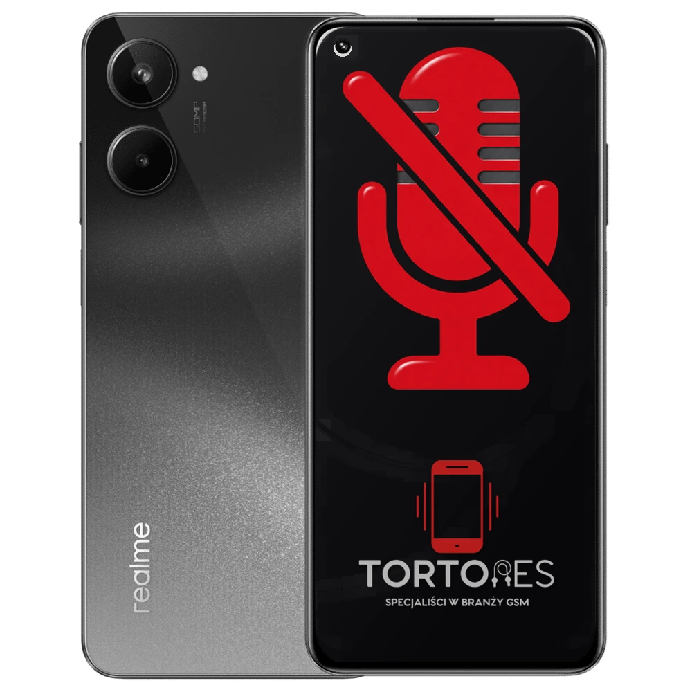 Realme 10 4G z symbolem mikrofonu - naprawa mikrofonu