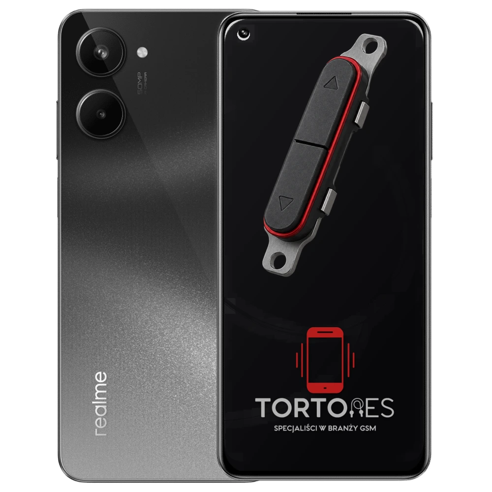 Realme 10 4G z symbolem przycisków - naprawa przycisków włączania i głośności