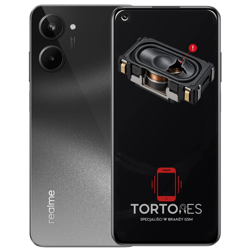 Realme 10 4G z symbolem głośnika multimedialnego - wymiana głośnika multimedialnego