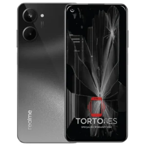 Realme 10 4G z ilustracją pękniętego wyświetlacza - wymiana zbitego wyświetlacza
