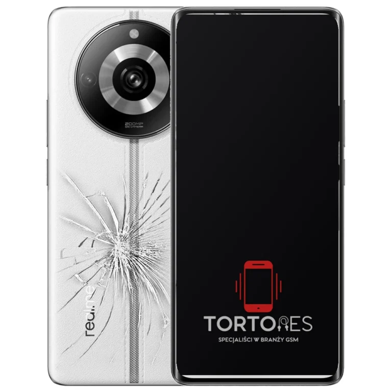 Realme 11 Pro 5G z ilustracją pękniętej tylnej klapki - wymiana zbitej klapki