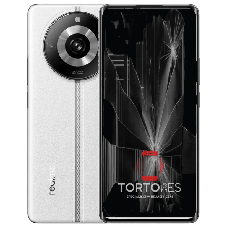 Realme 11 Pro 5G z ilustracją pękniętego wyświetlacza - wymiana zbitego wyświetlacza