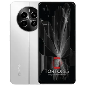 Realme 12 4G z ilustracją pękniętego wyświetlacza - wymiana zbitego wyświetlacza