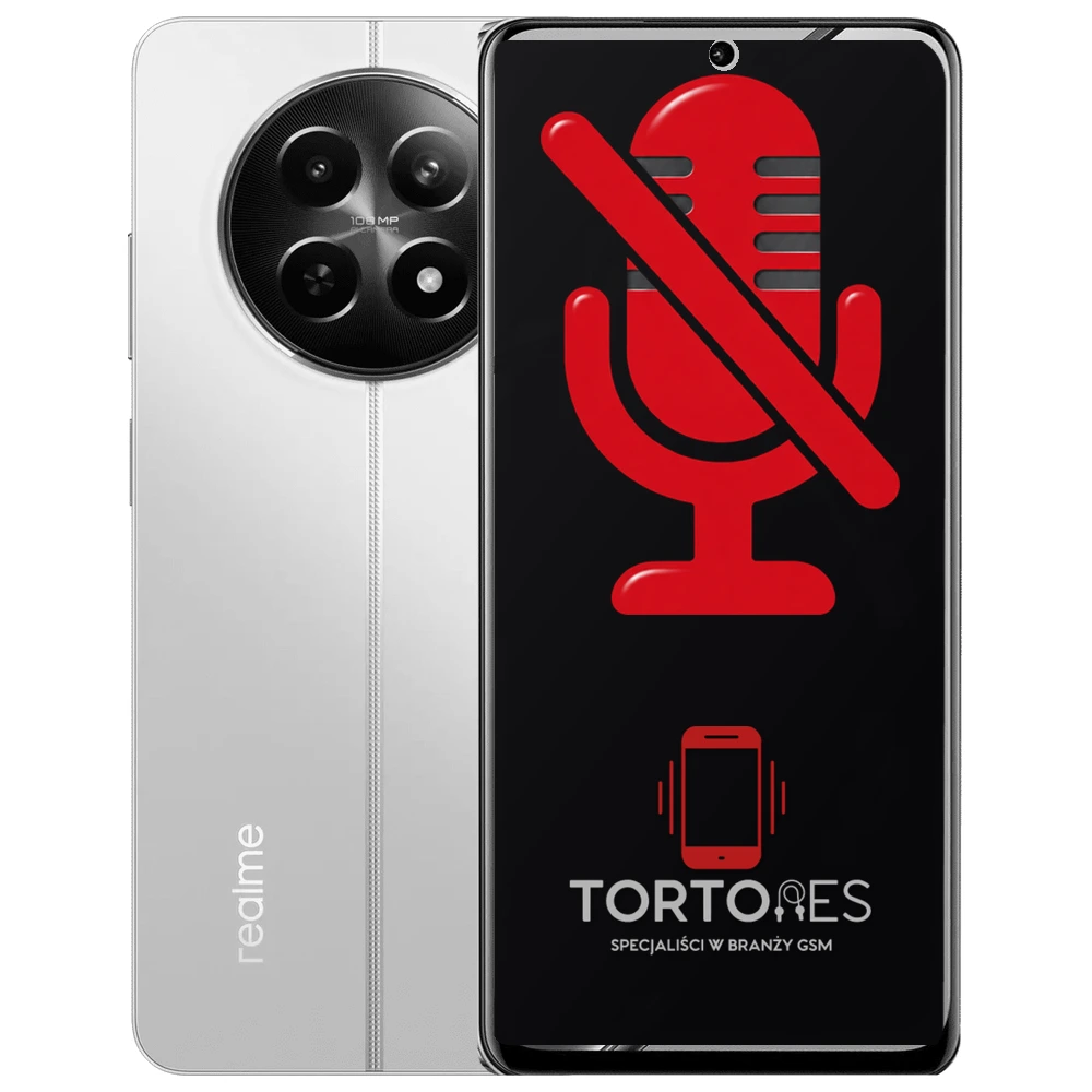 Realme 12 5G z symbolem mikrofonu - naprawa mikrofonu